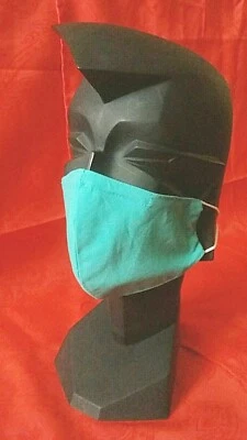 Mundschutz / Maske + Filter-Tasche & Nasen-Bügel, selbstgenäht Handarbeit MÄNNER - Bild 1 von 4