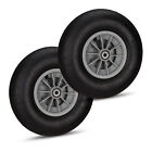 Set of 2 4.00-6 Wheelbarrow Spare Tyres Pneumatic Wheel Replacement Black/Grey