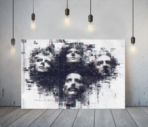 QUEEN 1 -DEEP FRAMED CANVAS WALL SKETCH ART PICTURE PAPER PRINT- BLACK WHITE - Picture 1 of 17