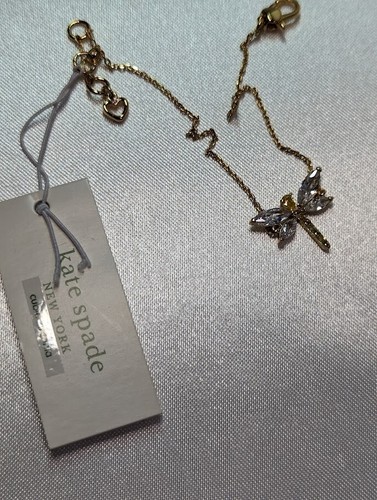 Bracciale Ciondolo Dragonfly Kate Spade NY Serra Cubica Zirconi Nuovo con etichette $58 00