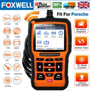 FOXWELL OBD2 All Systems Diagnostic Scanner Tool Car Code Reader Fit for Porsche - Picture 1 of 14