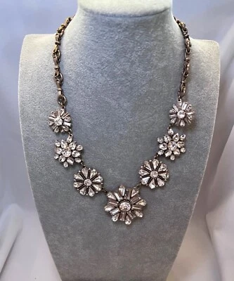 Bella Jack Statement Gold-Tone Floral Crystal Necklace With Adjustable Chain - Image 1 of 4