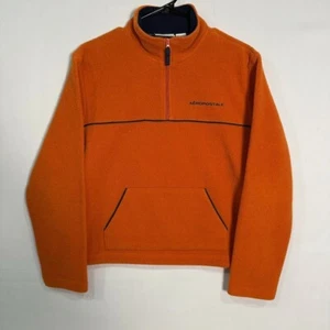 Vintage Aeropostale Aero-Tec Men's 1/4 Zip Fleece Orange Size Youth M - Picture 1 of 5