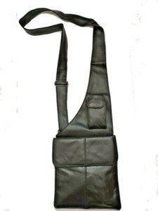 NEW REAL LEATHER SHOULDER HOLSTER MONEY BAG BELT WALLET TRAVEL SECURITY BELT 1