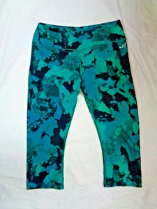 'BCG' YOGA HIGH RISE PANTS LEGGINGS BLUE, GREEN & BLACK YOGA EXERCISE CAPRI M - Picture 1 of 4