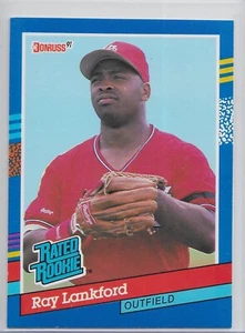 1991 Donruss Baseball Ray Lankford RC / Rookie Card # 43 Variation INC. Cardinal - Picture 1 of 1