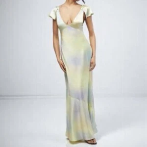 NWT $128 WeWoreWhat lace satin slip dress maxi dress size 2 - Picture 1 of 8