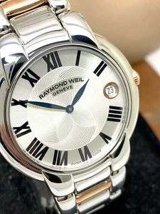Raymond Weil Women's Watch 5235 Jasmine Swiss Quartz Silver Rose Gold Steel 35mm - Picture 1 of 13