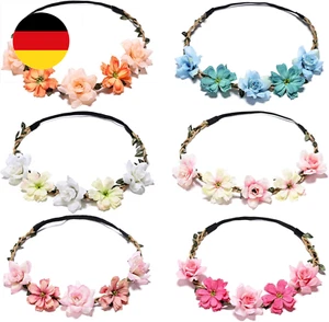 6 Stück Daisy Blumen Stirnband, Hochzeit Haarkranz, Blumenkranz Haare, für Unte - Bild 1 von 7