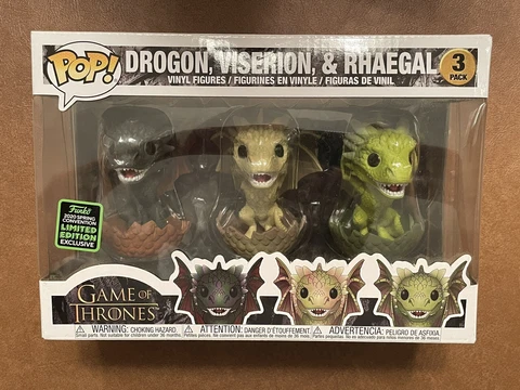 Funko Pop! Game of Thrones Dragons Drogon Viserion & Rhaegal Spring Exclusive Cover