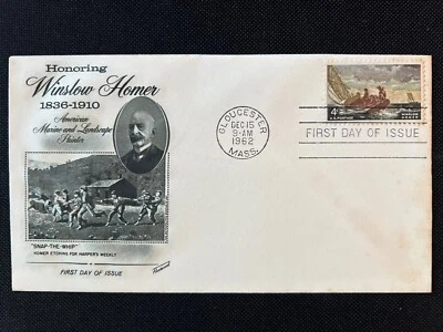 1207 Homer Winslow Painter FDC Fleetwood Dec 15 1962 Gloucester MA - Image 1 of 2
