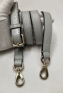 Kate Spade Gray Patent Leather Replacement Strap W/ Silvertone Push Gate Hook - Picture 1 of 14