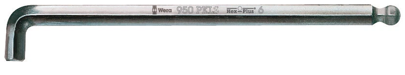 Wera 022041, 950 PKLS L-Key, Metric, Chrome Plated, 2 x 100 mm - Image 1 of 1