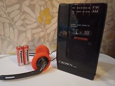 SERVICED Crown WM-T7R Personal Stereo Radio Cassette Recorder Walkman