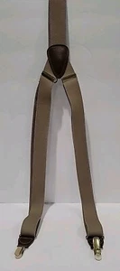 CAS Germany verstellbare Hosenträger elastisch Stretch braun beige und braun Leder  - Bild 1 von 10