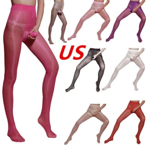 Men Underwear See-Through Pantyhose Seamless Tights Stockings Long Pants Sexy - Picture 1 of 55