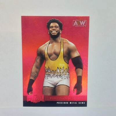 2022 AEW SkyBox Metal Universe Red PMG #114 POWERHOUSE HOBBS High Series #26/100 - Image 1 of 2