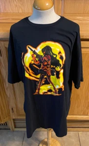 ¡Nuevo! Camiseta de luchador de acción negra 2XL para hombre Camiseta informal para todos los días Cuello redondo - Imagen 1 de 10