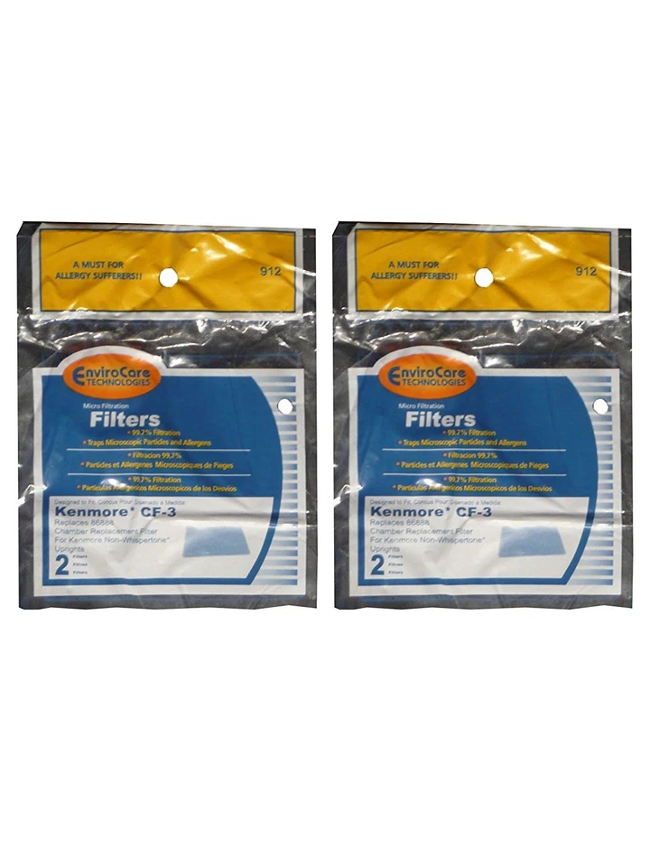 (4) Kenmore Vacuum CF-3 Foam Filter 86888, Sears upright, Non whispertone, Canis - Image 1 of 1