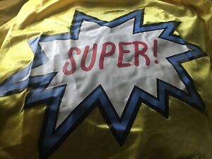 Pretend Play - “Super” Hero’s Cloak (Size Years 3-10) With Stickers
