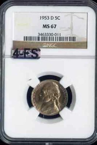 1953-D Jefferson Nickel NGC MS67 MAC 4FS - Picture 1 of 2