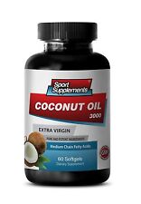 Organic Coconut Oil Capsules - Coconut Oil 3000mg Appetite Suppressants Pills 1B