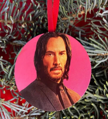 JOHN WICK Keanu Reeves ADORNO DE NAVIDAD Árbol Regalo Bolsa Stocking Stuffer Foto 1 de 4