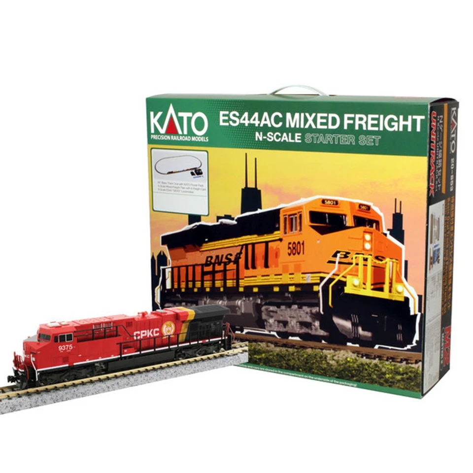 加藤 1060027 通用电气 ES44AC Gevo 和混合货运套装加拿大太平洋堪萨斯城 N — 第 1/1 张图片