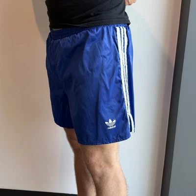 Vintage 1990s 90s Adidas Shorts Running Shinny Glanze Mens Retro Bloke Nylon L - Image 1 of 4