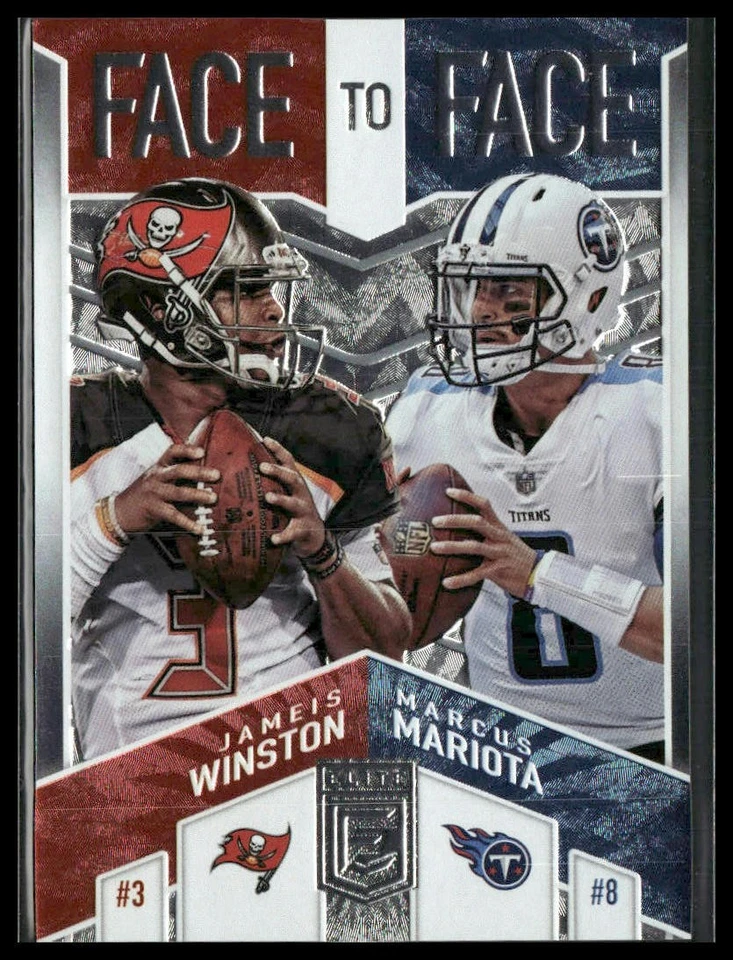 Jameis / Marcus Mariota #F2F-9 2018 Donruss Elite Face to Face - Image 1 of 2