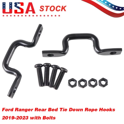 Ganchos de amarre de acero para plataforma de camioneta Ford Ranger 2019-2023 con 4 pernos 2 ganchos Foto 1 de 4