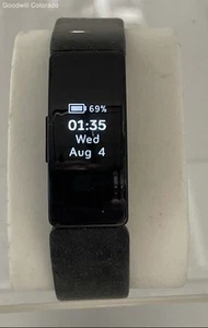 FitBit Inspire HR Black Step Tracking Smart Watch w/ Black Wristband - Photo 1 sur 7