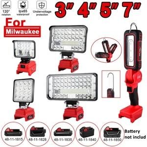 90W 9000LM Cordless LED Work Light Powered by Milwaukee 18V M18 Li-ion Batteries - Picture 1 of 95