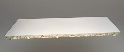 Ikea Lack Wandregal 110x26cm Weiß mit Blumenbordüre - Bild 1 von 4