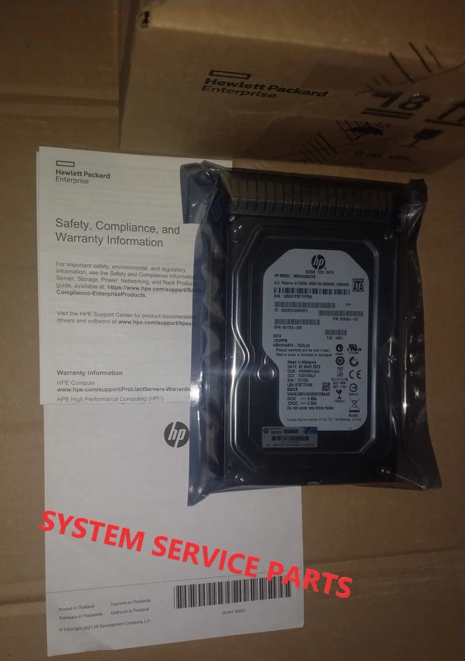 HPE 500GB SATA Hard Disk 7200 RPM 6Gbs TR 3.5 in LFF MDL 659571-001 658083-001 - Image 1 of 1