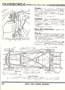 1939 Oldsmobile F39 G39 L39 NOS Frame Dimensions Align - Picture 1 of 2