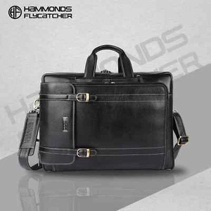 Durable Luxury: Leather Laptop Bag Fits Up to 16-Inch Laptop / MacBook (Black) - Picture 1 of 7