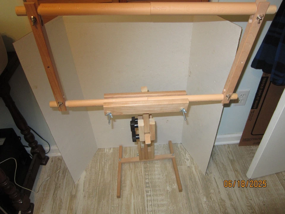 ADJUSTABLE CRAFT STAND - Cross Stitch Quilt Needlepoint - w/2  Scroll Frames - Image 1 of 4