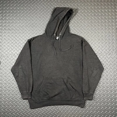 Metal Mulisha Faded Gray Pullover Blank Hoodie Grunge Y2K Skater Large - Image 1 of 4