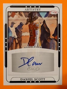2023 Sage Artistry Football Autograph #ART-DS2 Daniel Scott - Indianapolis Colts