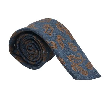 Corbata Suitsupply Lana Seda Azul Estampado Paisley Italia 59 1/8 pulgadas/3 1/8 pulgadas Foto 1 de 4