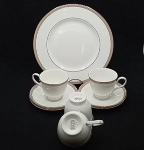 Lenox Onyx Frost BY THE PIECE Dinner Plate Cup Saucer SINGLE REPLACEMENT - Picture 1 of 12