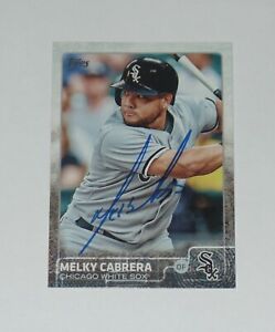 MELKY CABRERA SIGNED AUTO'D 2015 TOPPS CARD #623 YANKEES CHICAGO WHITE SOX