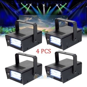 1/2/4X Mini DJ Strobe Flash Light 24 LED Disco Club Party Stage Effect Lighting