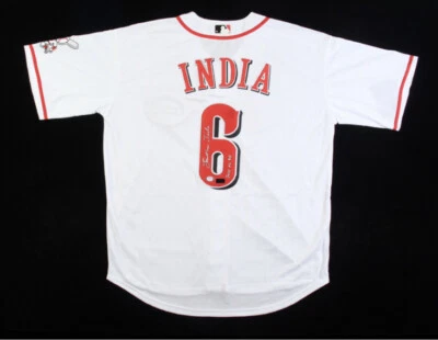Jonathan India Signed Cincinnati Reds Jersey PSA DNA Coa Autographed - Image 1 of 4