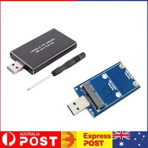 Mini External Hard Disk HDD Case 6Gbps SSD Caddy Wireless for 30*30/50 MSATA SSD - Picture 1 of 13