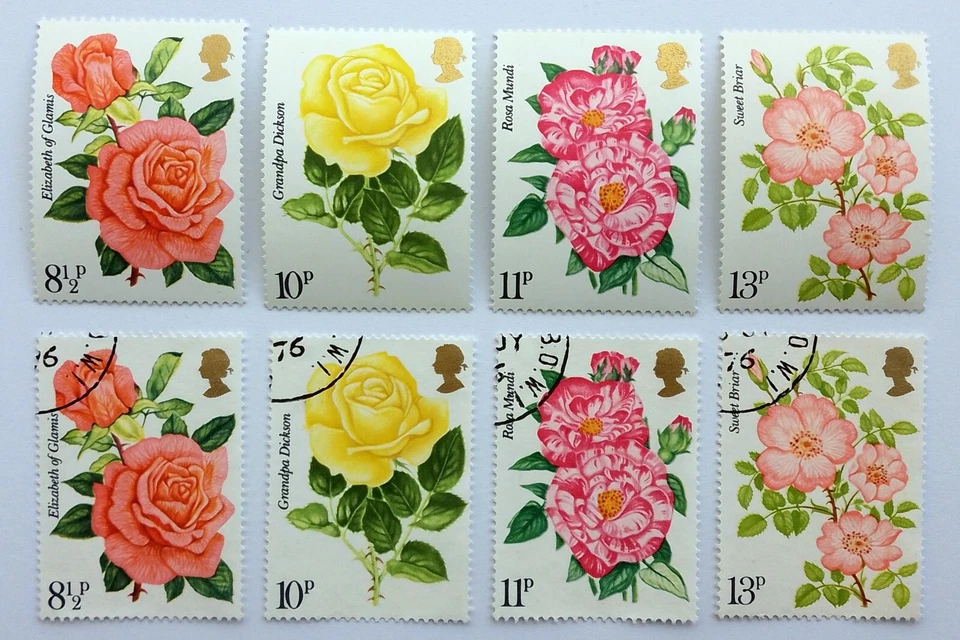 QEII GB 1976 Centenary of Royal Rose Society SG1006-9 Mint MNH set & Used set - Image 1 of 1
