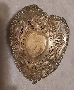 Vintage Chantilly von Gorham Sterlingsilber herzförmige Bonboniere #A4304 - Bild 1 von 6