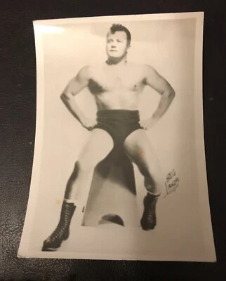 Foto promocional vintage 5x4 Arnold Skaaland Golden Boy WWWF WWF WWE HOF Foto 1 de 2