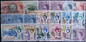 1953-65 BERMUDA #144-247: F/VF Used: 'QE II' - 18 all-different pictorials, etc. - Picture 1 of 2